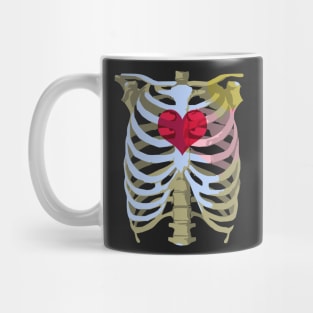 Halloween Skeleton Heart Mug